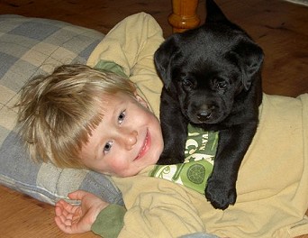 Puppy Liena with Jacob!